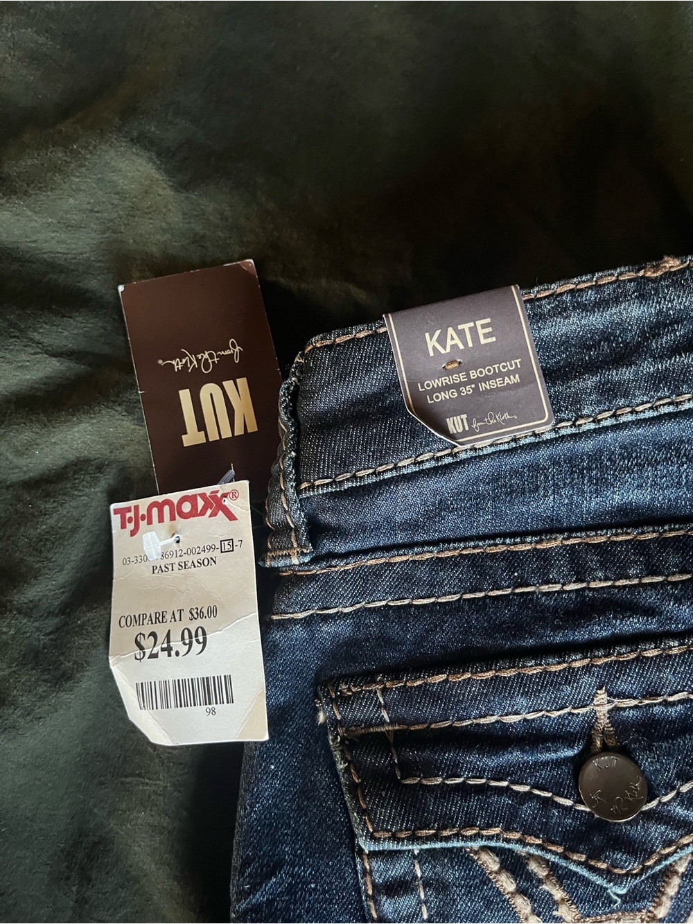 NWT Kut from the Kloth Kate Low Rise Bootcut Distressed Jeans - Picture 2 of 3